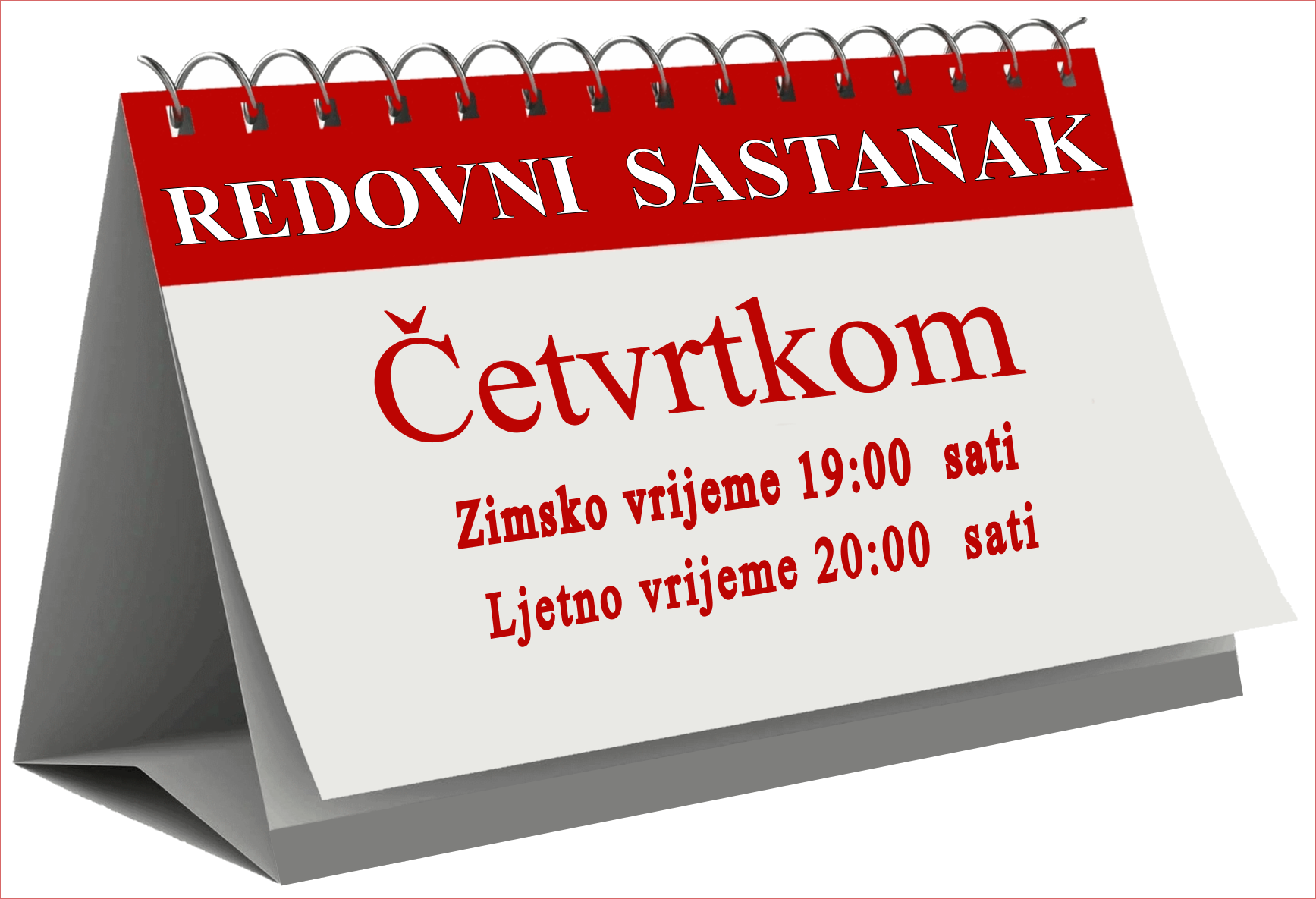 obavijest redovni sastanci zimski